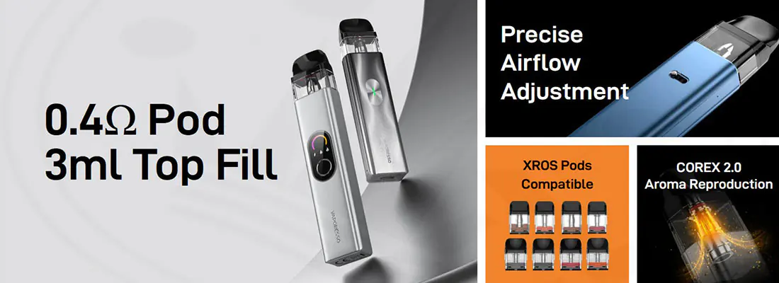 Los mejores cigarrillos electrónicos y equipos de vapeo en España Características XROS 4 Mini Pod Vaporesso