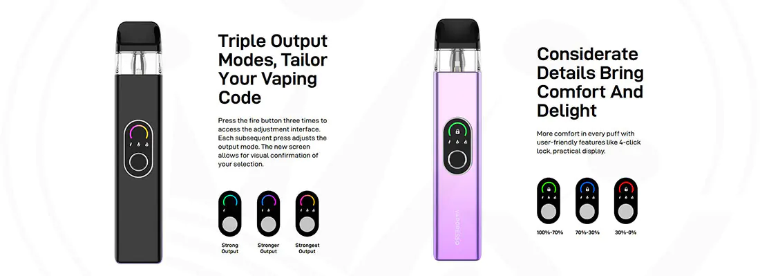 Technical Specifications XROS 4 Pod Vaporesso