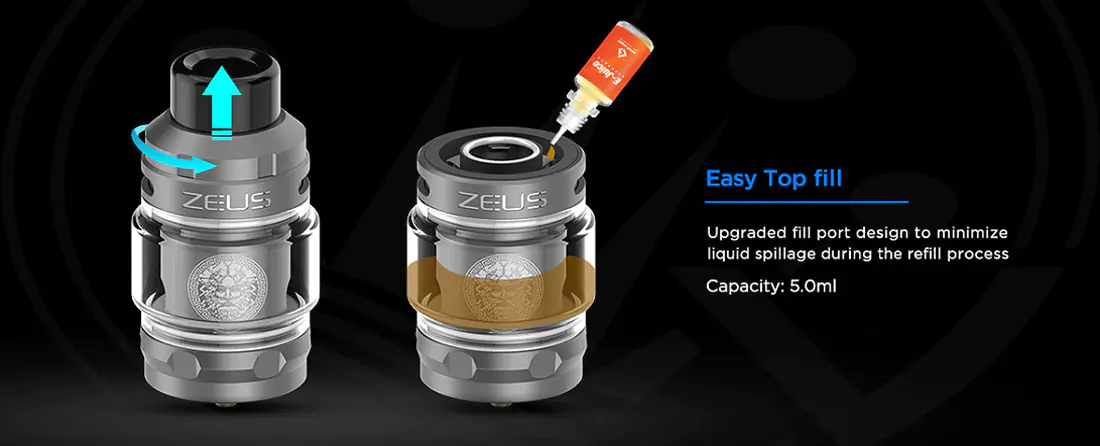 ZEUS Atomizador Dual RTA de Geekvape para comprar en España Rellenado superior Z Sub Ohm