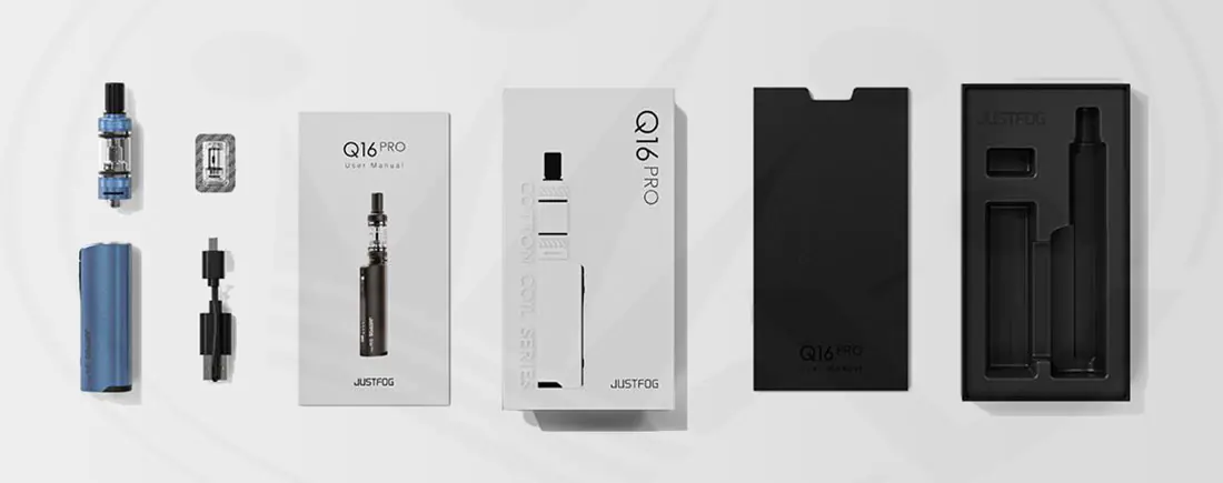 Caliburn GK3 en España Contenido del Kit Q16 Pro Justfog