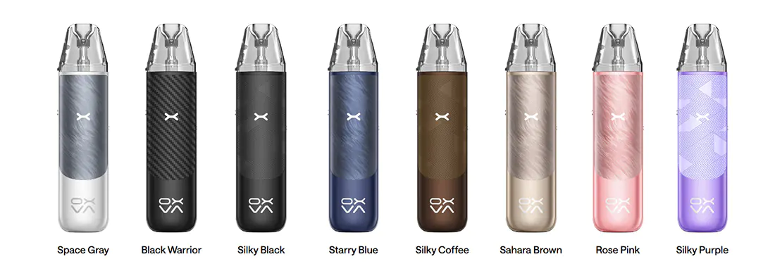 Available colors Nexlim Go Oxva Black Warrior Silky Black Space Gray