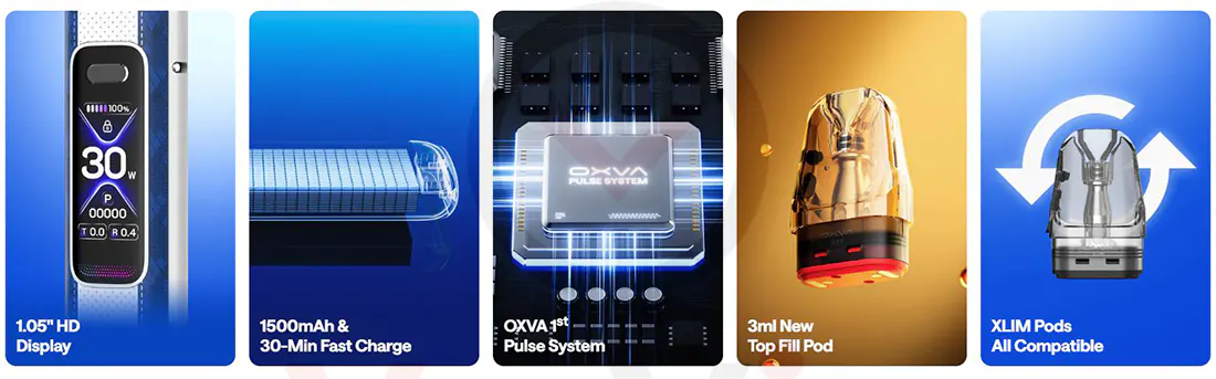 Oxva Xlim Pro 3 features Feature summary of the Oxva Xlim Pro 3
