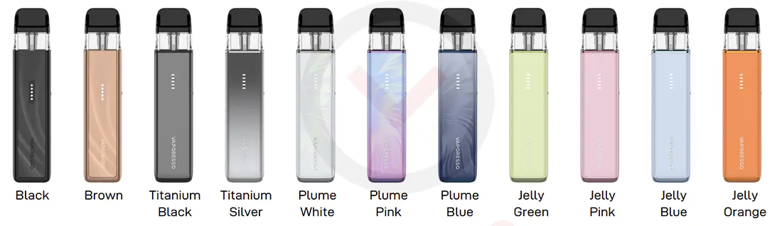 Available colours for the Vaporesso XROS 6 Mini pod