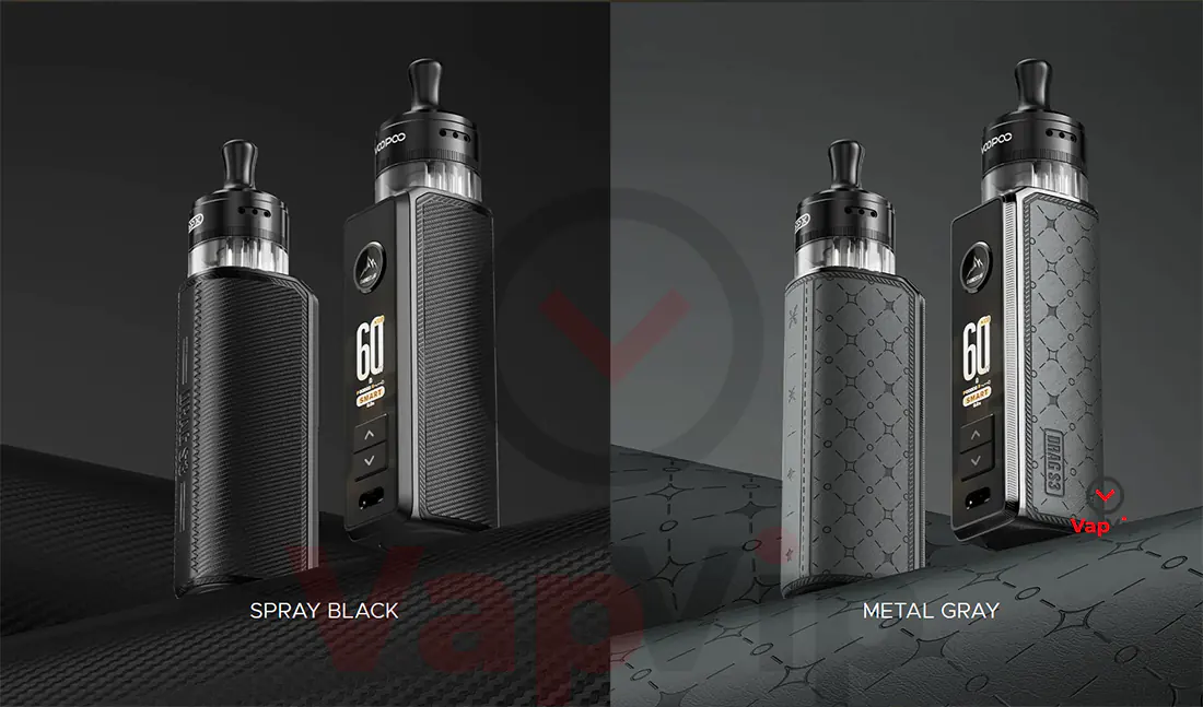Available colours of the Voopoo Drag S3 pod mod