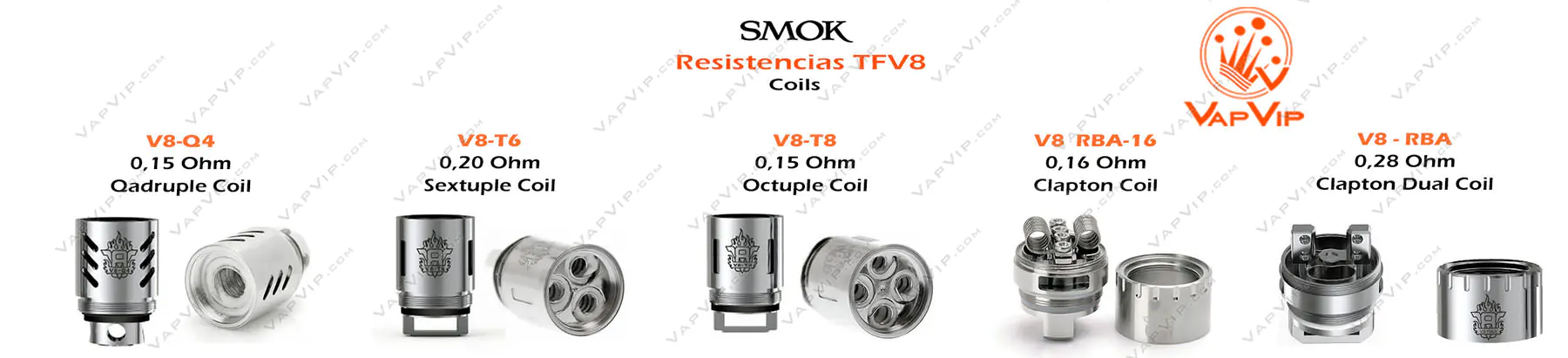 Smok TFV8 Cloud Beast Coils Catalog