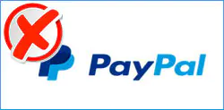 We do not accept PayPal