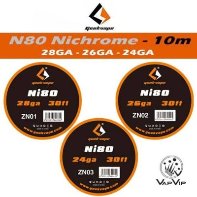 N80 Nichrome - 10 metros Hilo para Resistencias - GeekVape