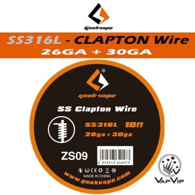SS316L CLAPTON Wire - 3m Coil Wire Roll - GeekVape