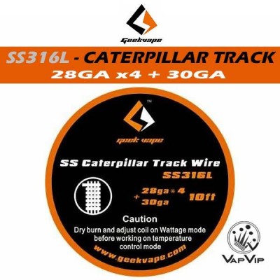 SS316L CATERPILLAR TRACK - 3 m Hilo para Resistencias - GeekVape