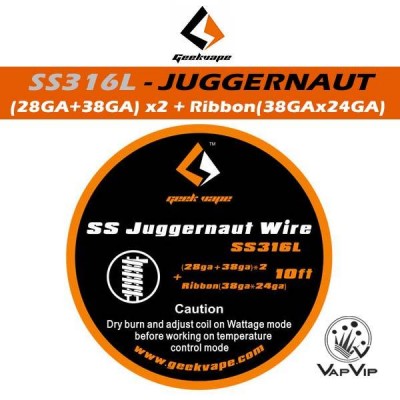 SS316L JUGGERNAUT - 3m Coil Wire Roll - GeekVape