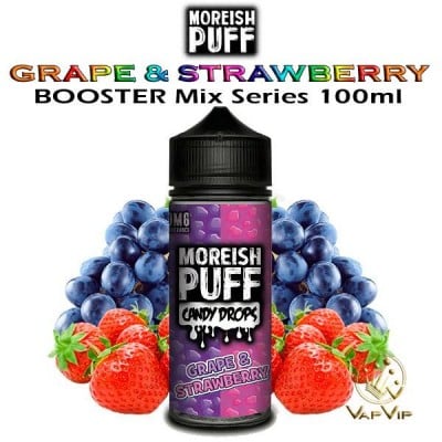 GRAPE & STRAWBERRY Candy Drops E-liquid 100ml (BOOSTER) - Moreish Puff in Europe and Spain