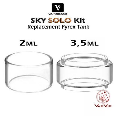 SKY SOLO 2ml / 3.5ml Pyrex glass replacement tank - Vaporesso