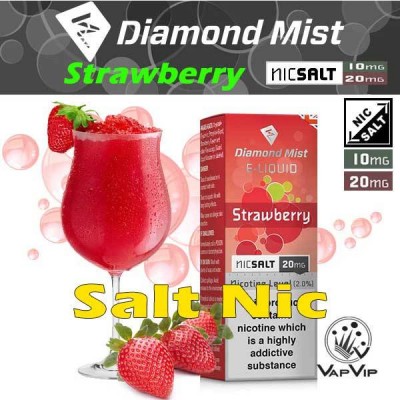 Nic Salt STRAWBERRY Nicotine salts Eliquid 10ml - Diamond Mist