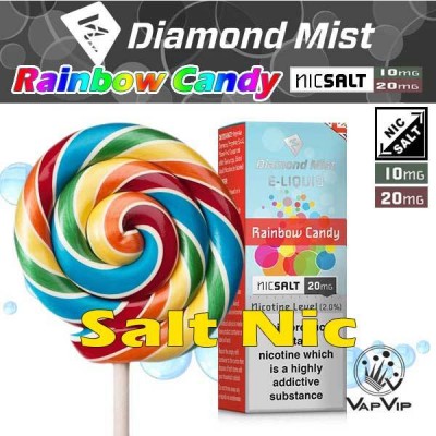 Nic Salt RAINBOW CANDY Sales de Nicotina e-líquido 10ml - Diamond Mist