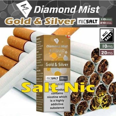 Nic Salt GOLD & SILVER Sales de Nicotina e-líquido 10ml - Diamond Mist