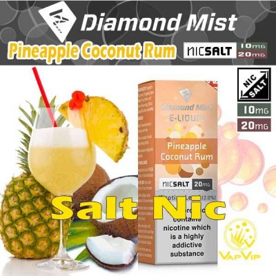 Nic Salt PINEAPPLE COCONUT RHUM Nicotine salts Eliquid 10ml - Diamond Mist