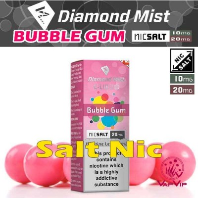 Nic Salt BUBBLE GUM Nicotine salts Eliquid 10ml - Diamond Mist