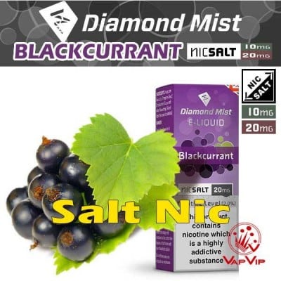 Nic Salt BLACKCURRANT Sales de Nicotina e-líquido 10ml - Diamond Mist