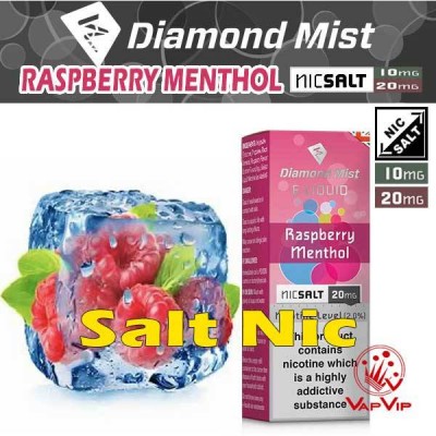 Nic Salt RASPBERRY & MENTHOL Nicotine salts Eliquid 10ml - Diamond Mist