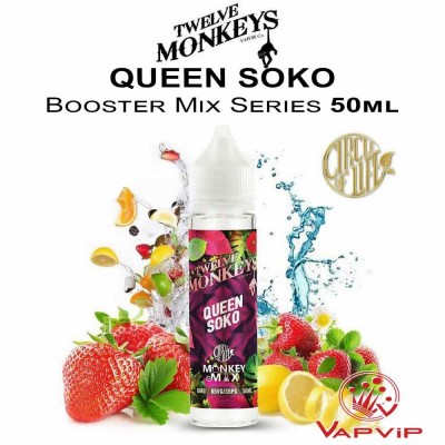 QUEEN SOKO E-liquid 50ml (BOOSTER) - Twelve Monkeys