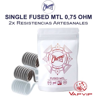 SINGLE FUSED MTL 0,75 Ohm handcrafted coils Charro Coils