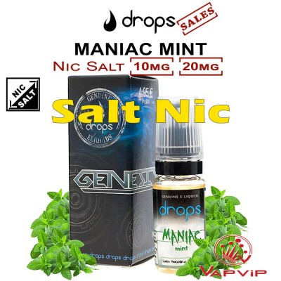 Nic Salt MANIAC MINT Sales de Nicotina e-líquido - Drops