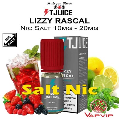 Nic Salt LIZZY RASCAL 10ml - Halcyon Haze Nicotine Plus