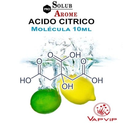 Molecula ACIDO CITRICO E330 Potenciador Eliquid - Solubarome