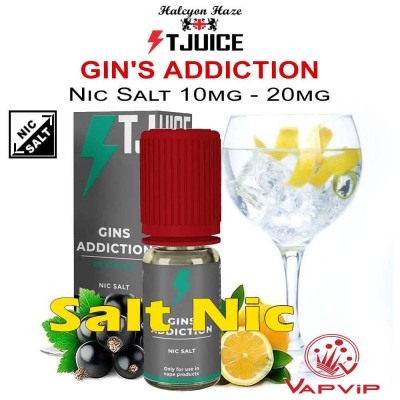 Nic Salt GIN'S ADDICTION 10ml - Halcyon Haze Nicotine Plus