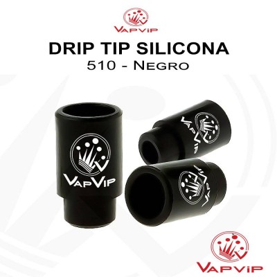 Drip Tip 510 Silicona Negro