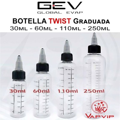 Botella Twist Graduada para elíquido 30ml - 60ml - 110ml - 250ml