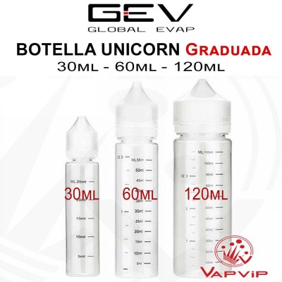 Unicorn Botella GRADUADA para eliquido 30ml - 60ml - 120ml