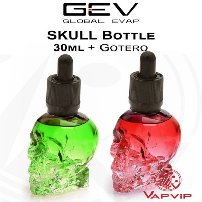 SKULL Glass bottle for eliquid 30ml