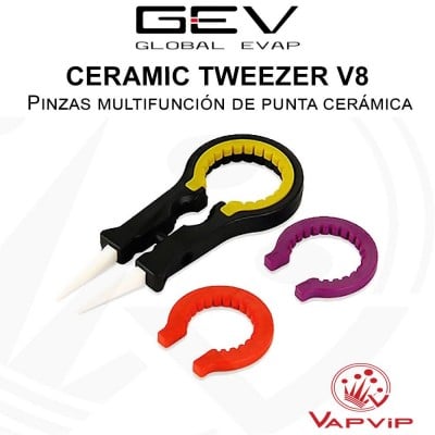 Ceramic Tweezer V8: Multi functional Vaper Tweezers Ceramic tipped