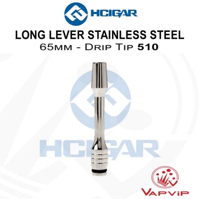 Drip Tip 510 LONG LEVER Inox - HCigar