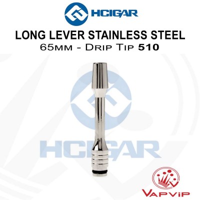 Drip Tip 510 LONG LEVER Pipa Inox - HCigar