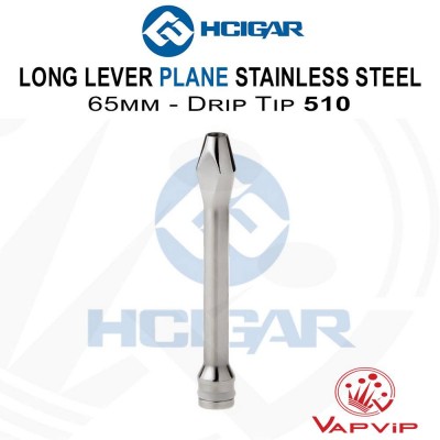 Drip Tip 510 LONG LEVER PLANE Pipa Inox - HCigar