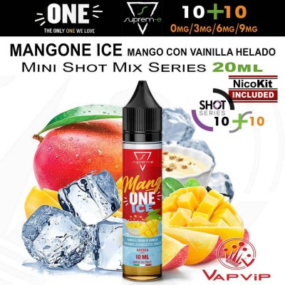 MANGONE ICE Mango helado con vainilla 20ml e-liquido Mini Shot - Suprem-e