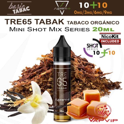 TRE65 TABAK 20ml BASIC TABAC e-liquido Mini Shot - Suprem-e