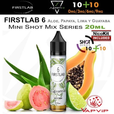 FIRST LAB 6 Aloe Papaya Lima y Guayaba 20ml e-liquido Mini Shot - Suprem-e