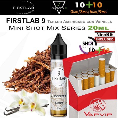 FIRST LAB 9 Blond Tobacco with Vanilla 20ml eliquid Mini Shot - Suprem-e