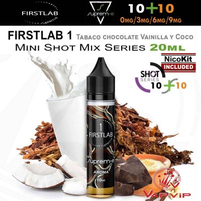 FIRST LAB 1 Tobacco Cocoa Coconut Vanilla 20ml eliquid Mini Shot - Suprem-e