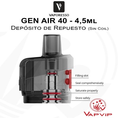 Depósito Pod Gen Air 40 4,5ml - Vaporesso
