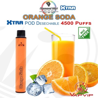 Disposable Pod XTRA 4500 ORANGE SODA - Diamond Mist Bar