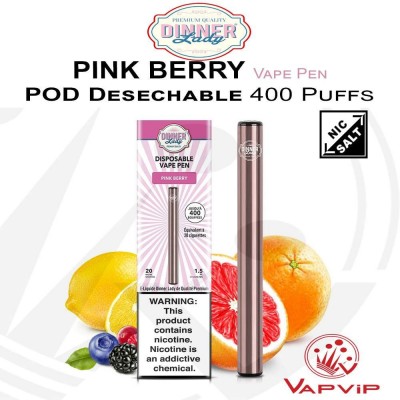 Disposable Pod PINK BERRY Vape Pen - Dinner Lady Bar