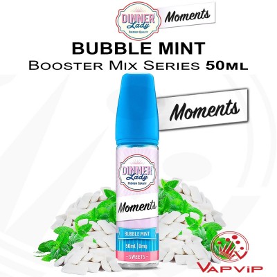 BUBBLE MINT E-liquid 50ml (BOOSTER) - Dinner Lady Moments