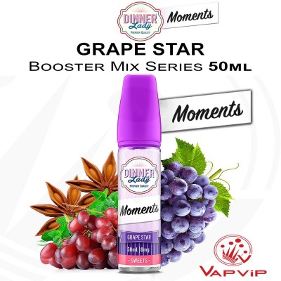 GRAPE STAR E-liquido 50ml (BOOSTER) - Dinner Lady Moments