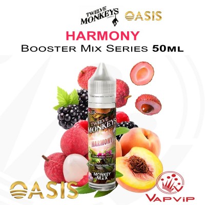 Harmony OASIS E-liquid 50ml (BOOSTER) - Twelve Monkeys
