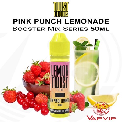 Lemon Twist: Pink Punch Lemonade E-liquid 50ml (BOOSTER) - Twist E-Liquids