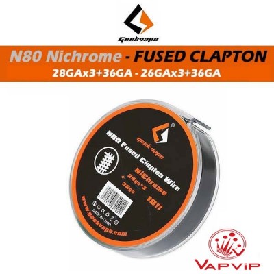 N80 FUSED CLAPTON Nichrome - 3m Coil Wire Roll - GeekVape